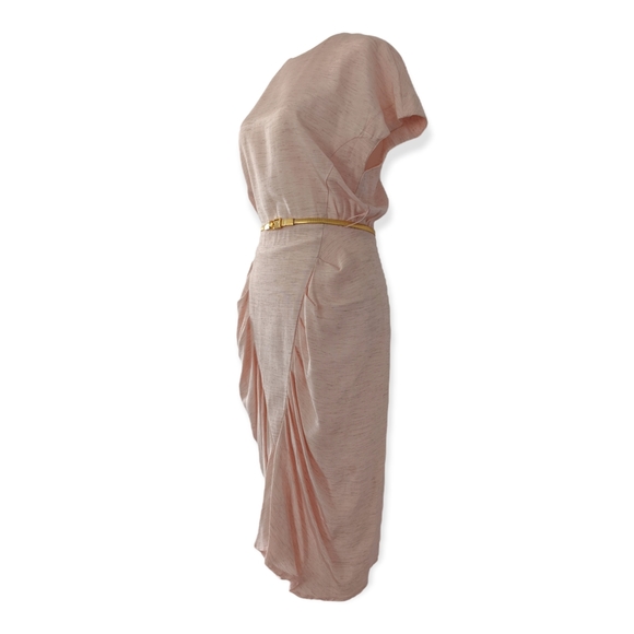 All that Jazz Dresses & Skirts - Vintage Blush Pink 80s Art Deco Midi Dress